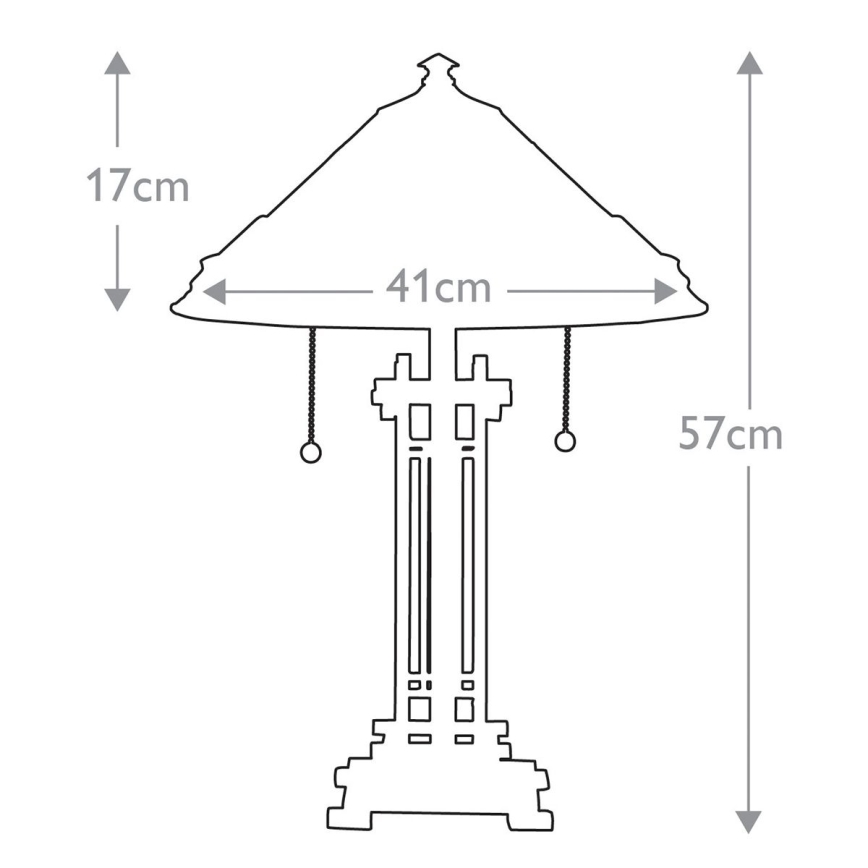 Elstead - Stolní lampa Tiffany CHASTAIN 2xE27/60W/230V