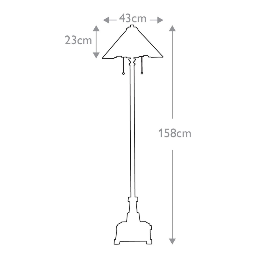Elstead - Stojací lampa INGLENOOK 2xE27/60W/230V    