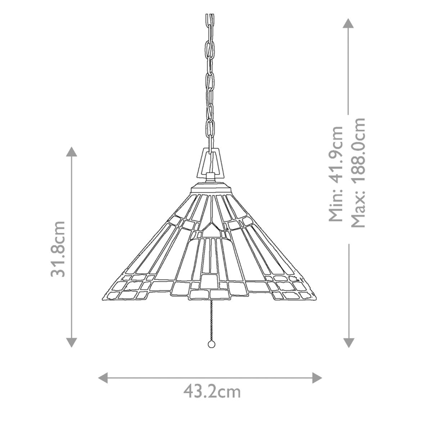 Elstead - Lustr na řetězu INGLENOOK 3xE27/60W/230V   