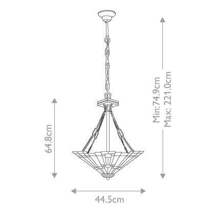 Elstead - Lustr na řetězu Tiffany INGLENOOK 3xE27/100W/230V   