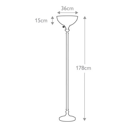 Elstead - Stojací lampa KAMI 1xE27/100W/230V    