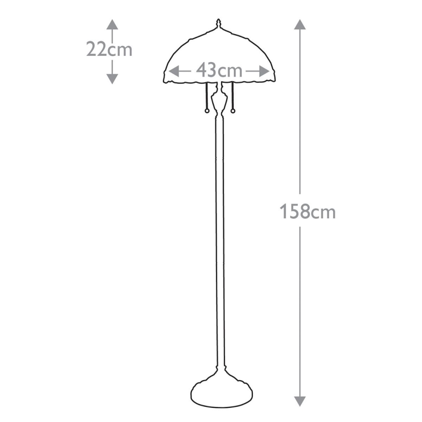 Elstead - Stojací lampa LARISSA 2xE27/100W/230V    