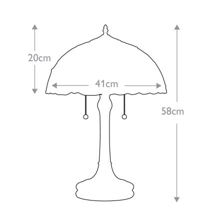Elstead - Stolní lampa LARISSA 2xE27/60W/230V    