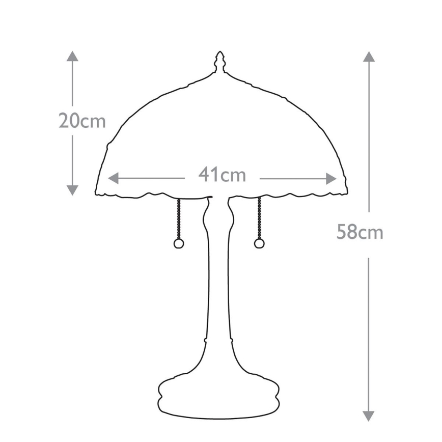Elstead - Stolní lampa LARISSA 2xE27/60W/230V    