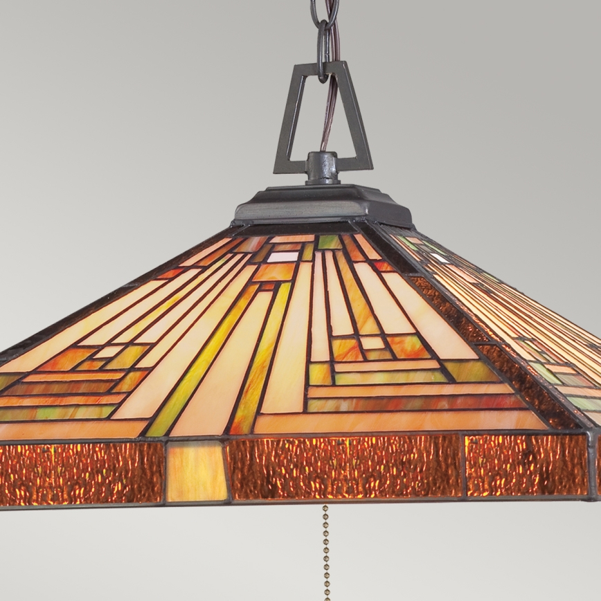 Elstead - Lustr na řetězu Tiffany STEPHEN 3xE27/60W/230V   