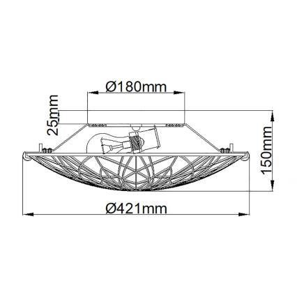 Elstead - Stropní svítidlo Tiffany VICTORY 2xE27/60W/230V