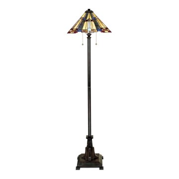 Elstead - Stojací lampa Tiffany INGLENOOK 2xE27/60W/230V