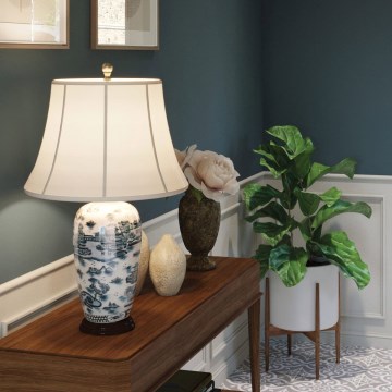 Elstead - Stolní lampa BLUE TRADITIONAL 1xE27/60W/230V