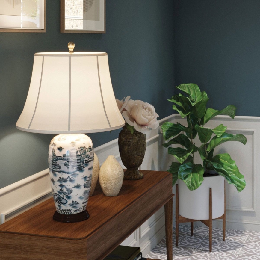 Elstead - Stolní lampa BLUE TRADITIONAL 1xE27/60W/230V