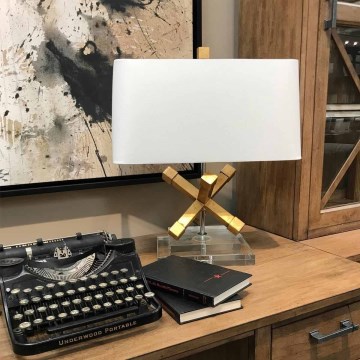 Elstead - Stolní lampa JACKSON SQUARE 1xE27/60W/230V