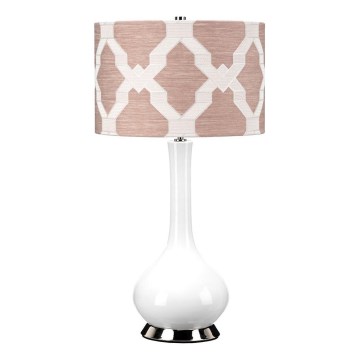 Elstead - Stolní lampa MILO 1xE27/60W/230V růžová