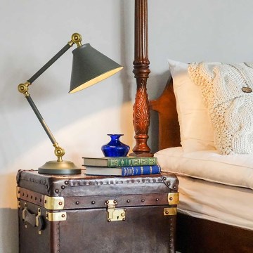 Elstead - Stolní lampa PROVENCE ELEMENT 1xE27/60W/230V šedá