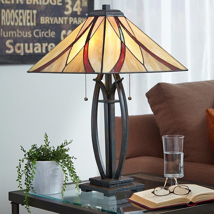 Elstead - Stolní lampa Tiffany ASHEVILLE 2xE27/60W/230V    