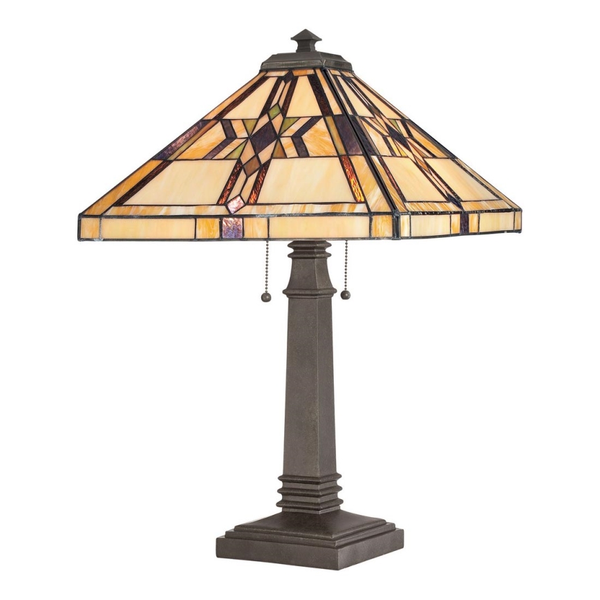 Elstead - Stolní lampa Tiffany FINTON 2xE27/60W/230V    