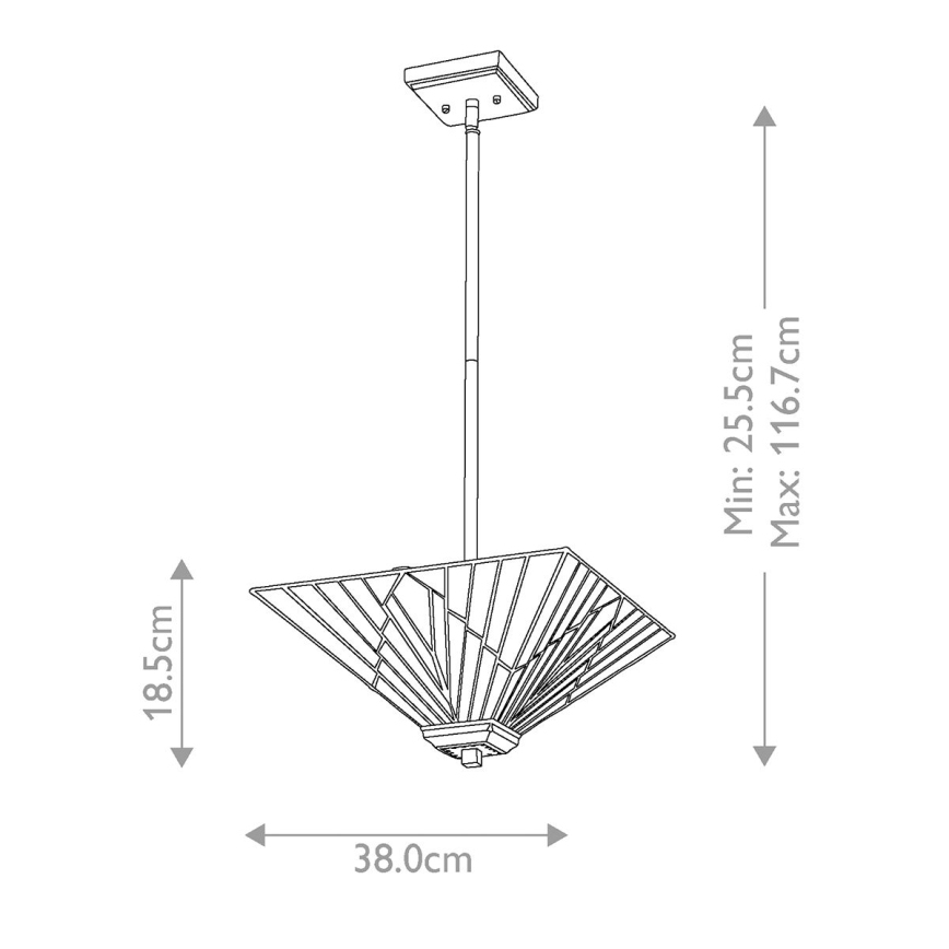Elstead - Lustr na tyči ALDERLEY 2xE27/60W/230V