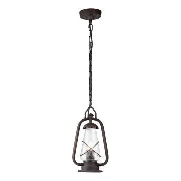 Elstead - Venkovní lustr na řetězu MINERS 1xE27/60W/230V IP44 bronzová