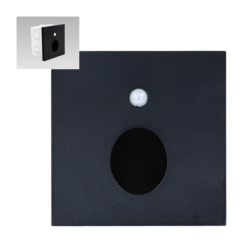 Emithor 70436 - LED Schodišťové svítidlo se senzorem OLIVE LED/1W/230V 4000K černá