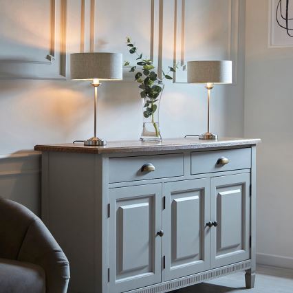 Endon 100646 - Stolní lampa HIGHCLERE 1xE14/7W/230V béžová/matný chrom pr. 25 cm