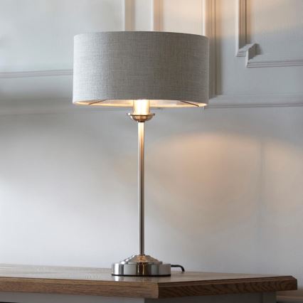 Endon 100646 - Stolní lampa HIGHCLERE 1xE14/7W/230V béžová/matný chrom pr. 25 cm