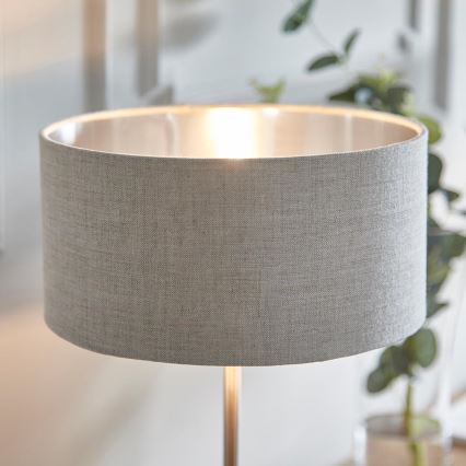 Endon 100646 - Stolní lampa HIGHCLERE 1xE14/7W/230V béžová/matný chrom pr. 25 cm
