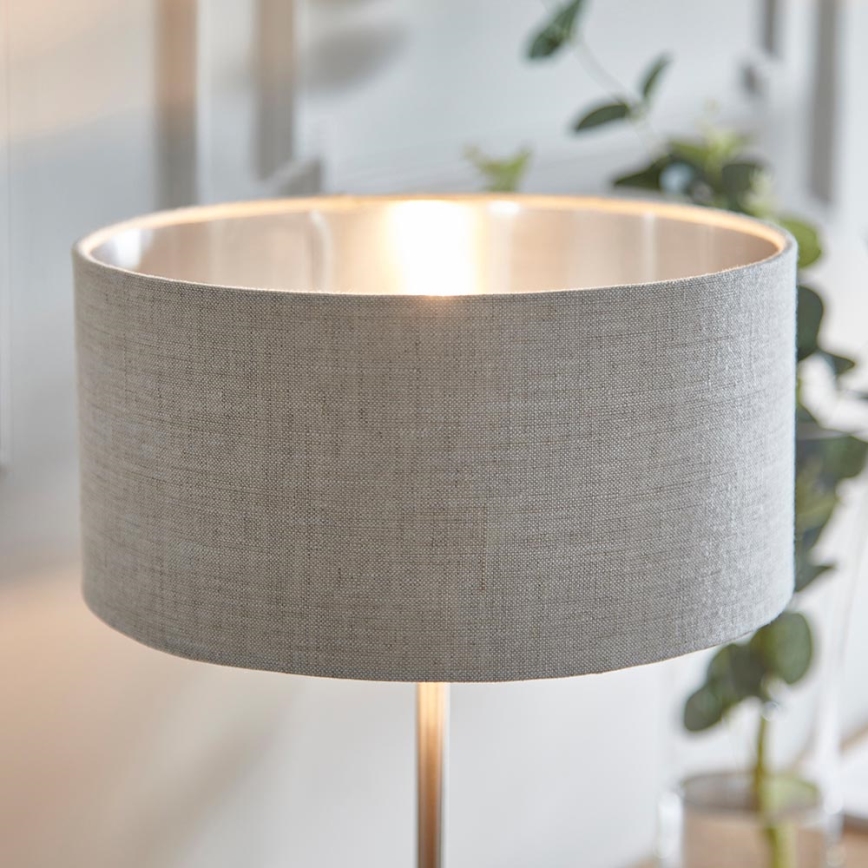 Endon 100646 - Stolní lampa HIGHCLERE 1xE14/7W/230V béžová/matný chrom pr. 25 cm