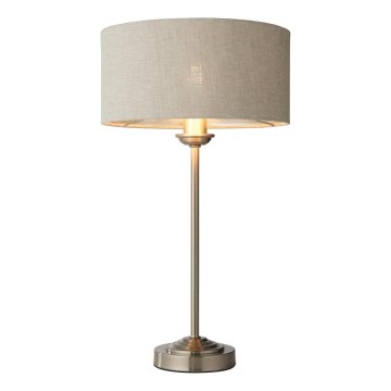 Endon 100646 - Stolní lampa HIGHCLERE 1xE14/7W/230V béžová/matný chrom pr. 25 cm