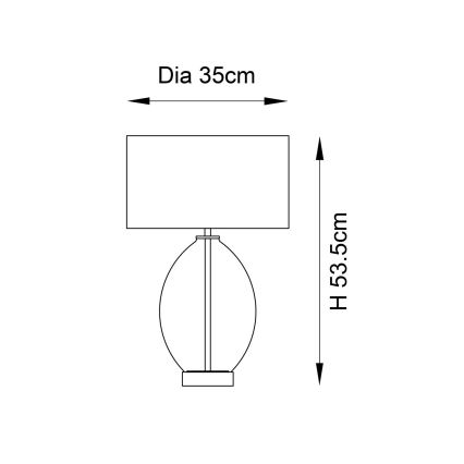 Endon 101150 - Stmívatelná stolní lampa ELIN 1xE27/10W/230V bílá/mosaz/kouřová béžová