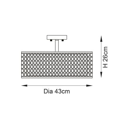 Endon 101568 - Přisazený lustr CORDERO 3xE27/10W/230V zlatá