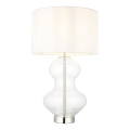 Endon 102676 - Stmívatelná stolní lampa KELDA 1xE27/10W/230V bílá/matný chrom