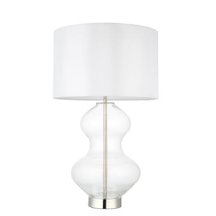 Endon 102676 - Stmívatelná stolní lampa KELDA 1xE27/10W/230V bílá/matný chrom