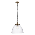 Endon 102926 - Lustr na řetězu HANSEN 1xE27/10W/230V mosaz
