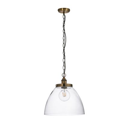 Endon 102926 - Lustr na řetězu HANSEN 1xE27/10W/230V mosaz