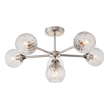 Endon 104050 - Lustr na tyči ALLEGRA 6xE14/7W/230V lesklý chrom/čirá