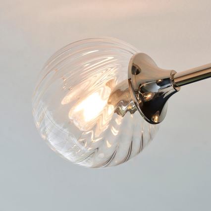 Endon 104050 - Lustr na tyči ALLEGRA 6xE14/7W/230V lesklý chrom/čirá