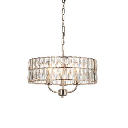 Endon 104466 - Lustr na řetězu CLIFTON 3xE14/6W/230V lesklý chrom/čirá pr. 38,5 cm