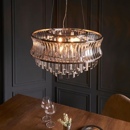 Endon 104530 - Lustr na řetězu 9xE14/6W/230V lesklý chrom
