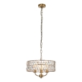 Endon 106243 - Lustr na řetězu CLIFTON 3xE14/6W/230V pr. 38,5 cm mosaz/čirá
