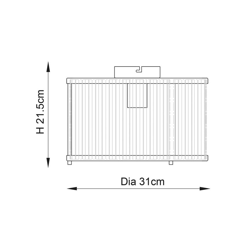 Endon 106265 - Stropní svítidlo RIDGETON 1xE27/10W/230V mosaz