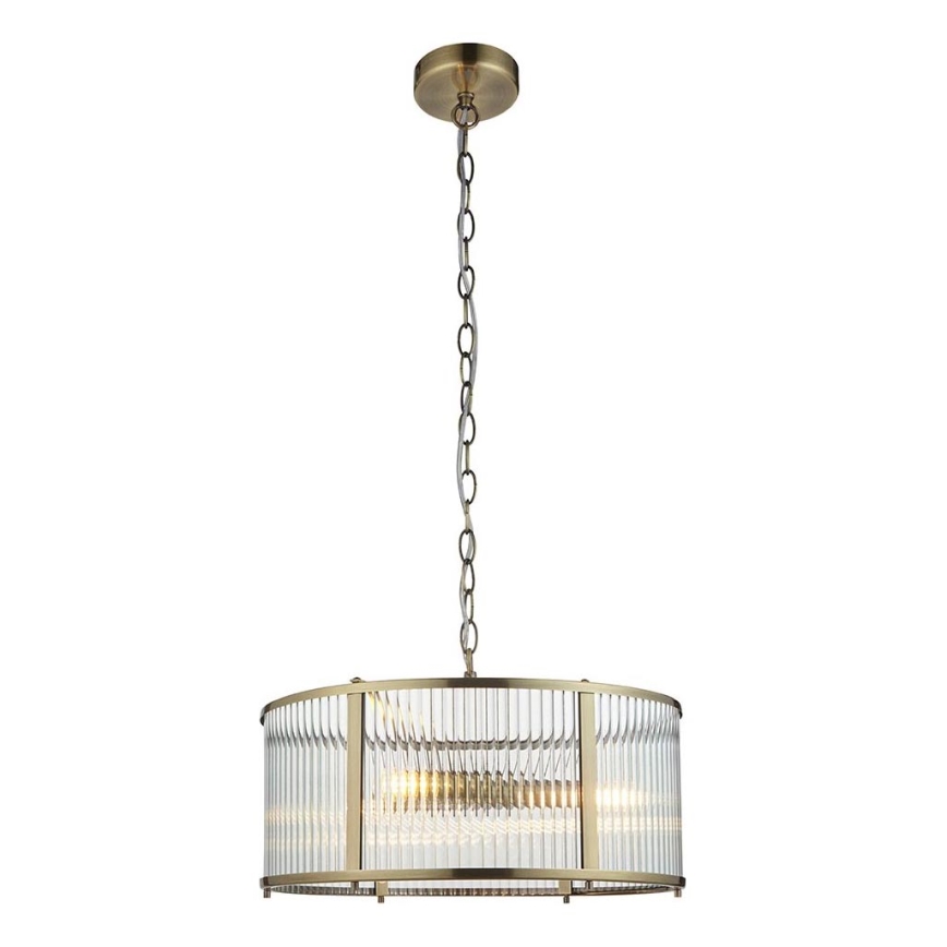 Endon 106282 - Lustr na řetězu RIDGETON 3xE14/6W/230V mosaz