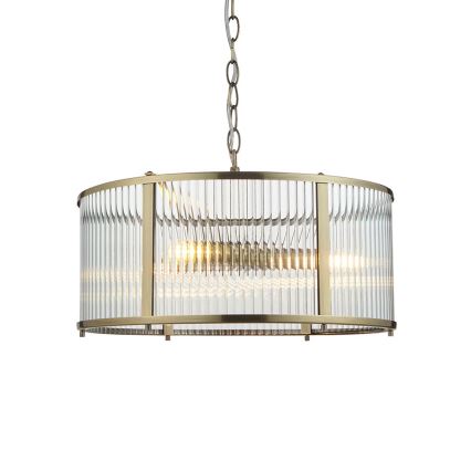 Endon 106282 - Lustr na řetězu RIDGETON 3xE14/6W/230V mosaz