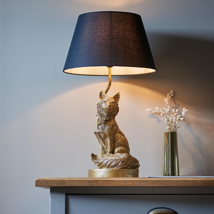 Endon 106796 - Stolní lampa FOX 1xE14/6W/230V černá/mosaz
