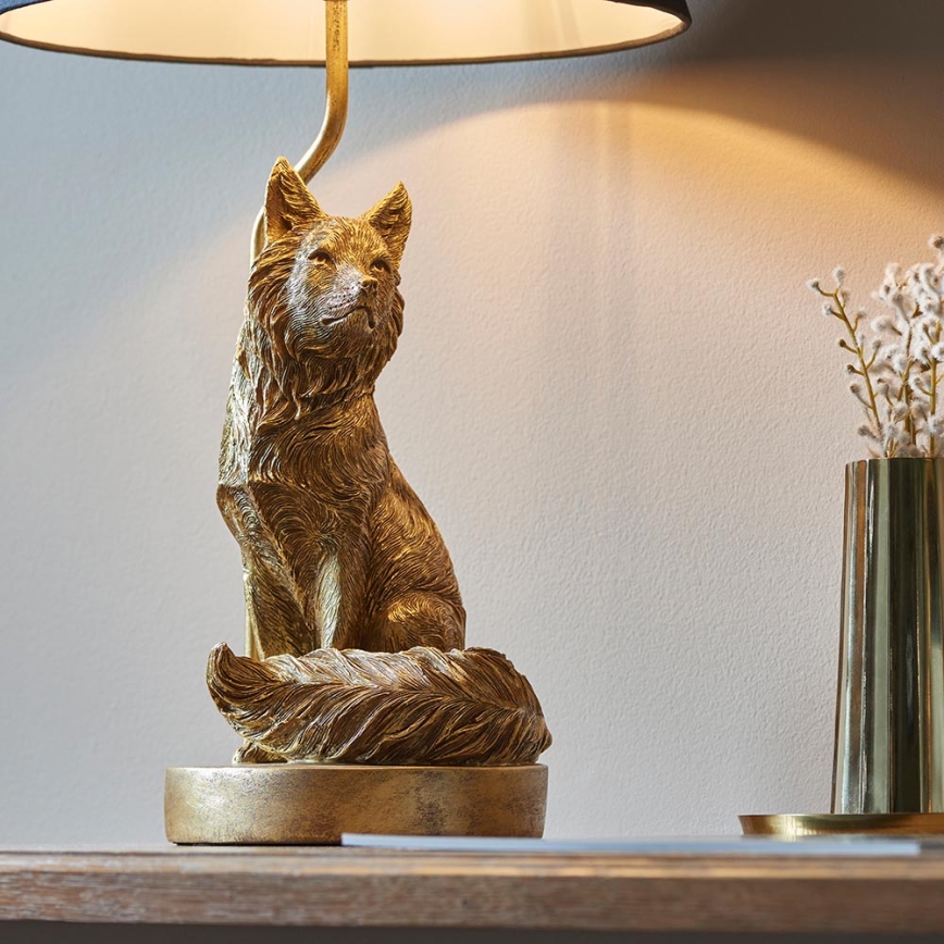 Endon 106796 - Stolní lampa FOX 1xE14/6W/230V černá/mosaz