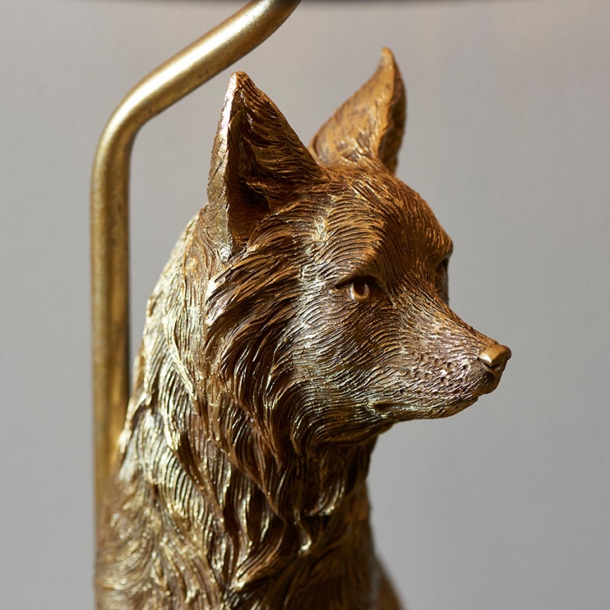 Endon 106796 - Stolní lampa FOX 1xE14/6W/230V černá/mosaz
