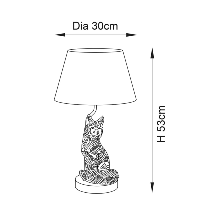 Endon 106796 - Stolní lampa FOX 1xE14/6W/230V černá/mosaz
