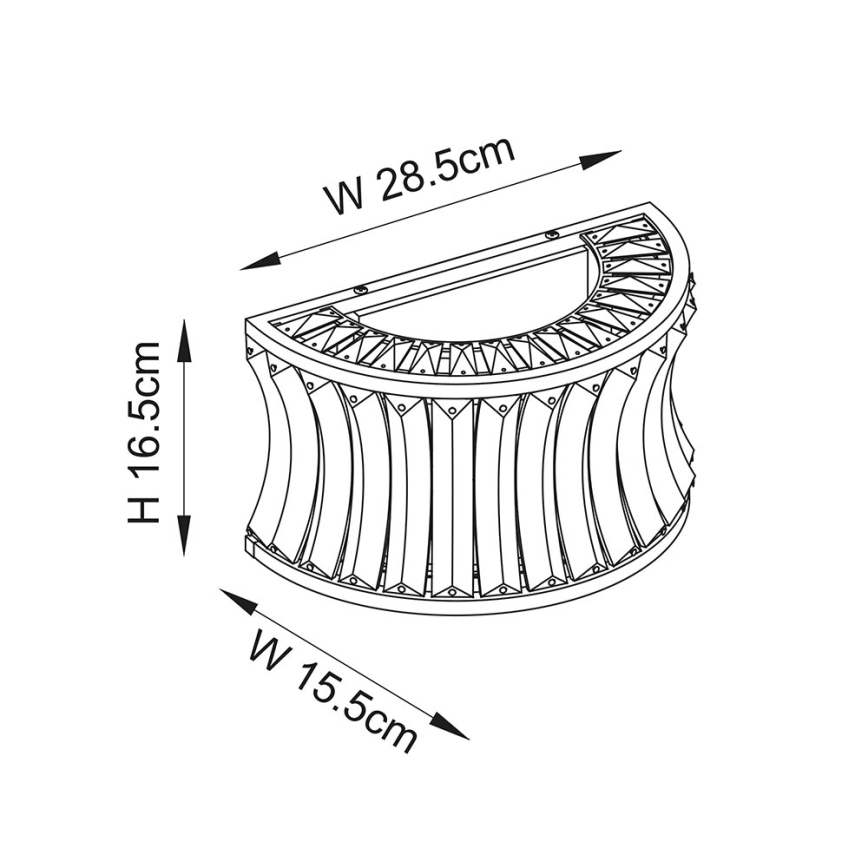 Endon 106812 - Nástěnné svítidlo 2xE14/7W/230V zlatá