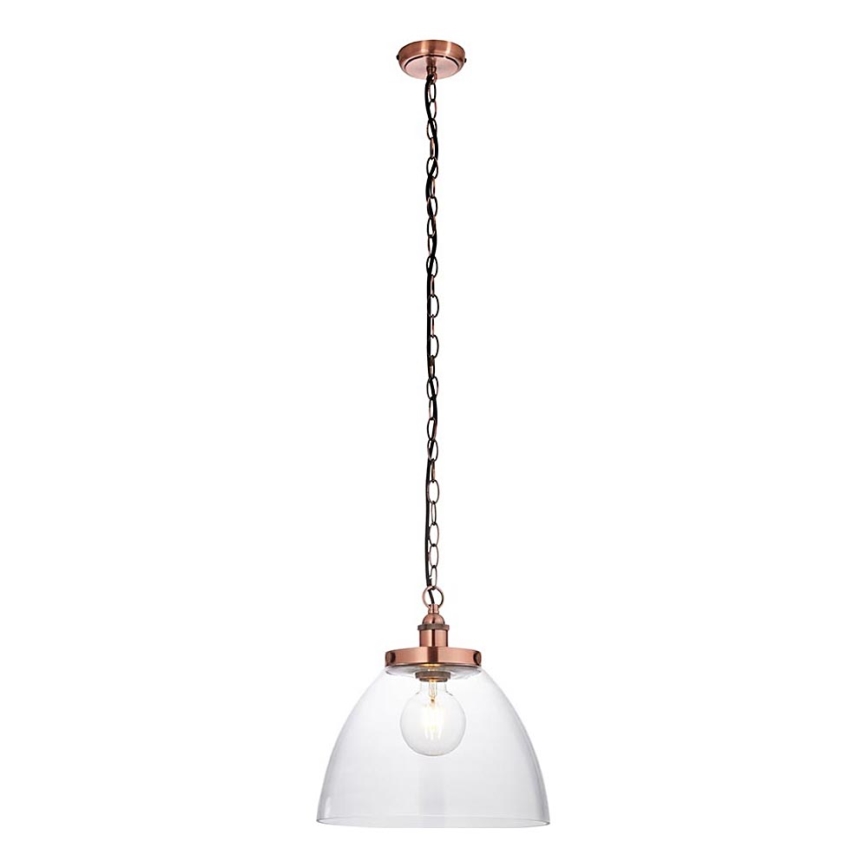 Endon 106895 - Lustr na řetězu HANSEN 1xE27/10W/230V měděná