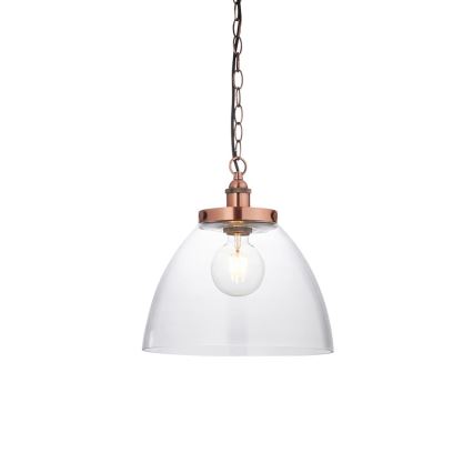Endon 106895 - Lustr na řetězu HANSEN 1xE27/10W/230V měděná