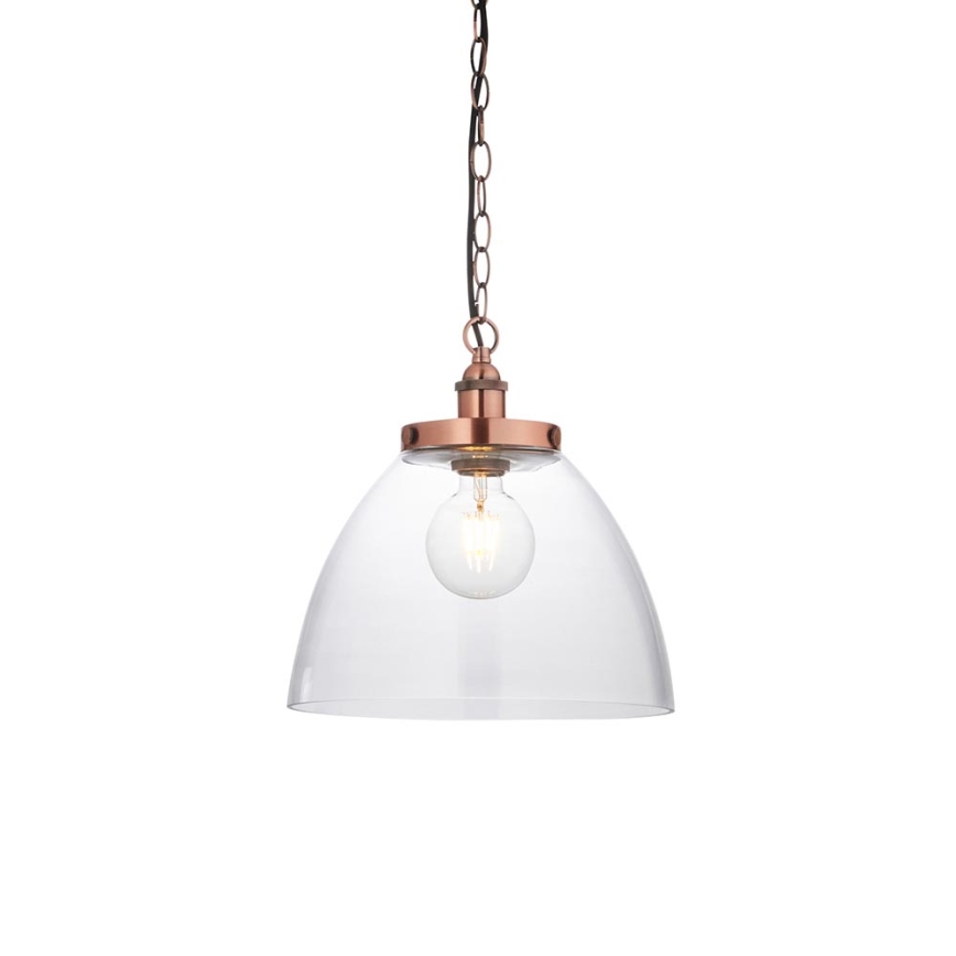 Endon 106895 - Lustr na řetězu HANSEN 1xE27/10W/230V měděná