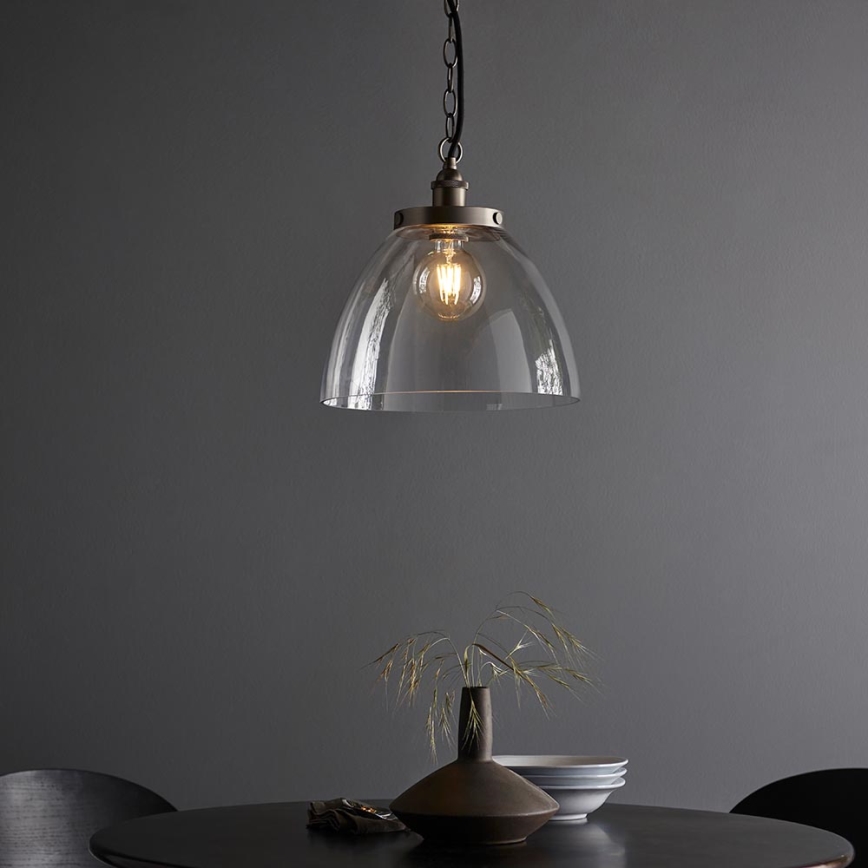 Endon 106896 - Lustr na řetězu HANSEN 1xE27/10W/230V matný chrom