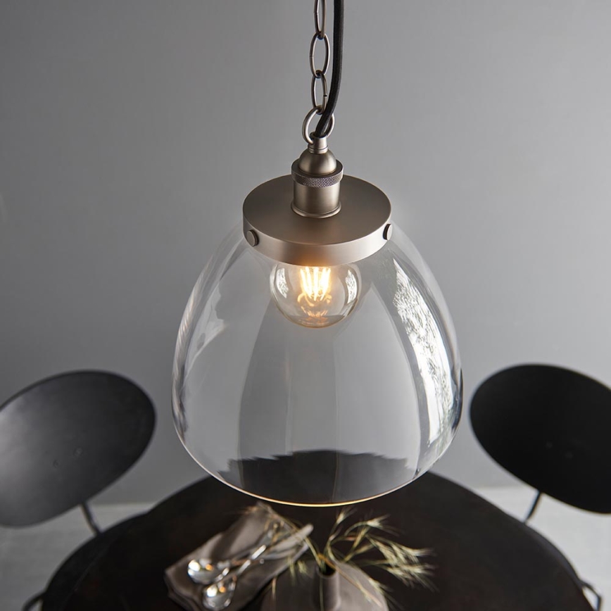 Endon 106896 - Lustr na řetězu HANSEN 1xE27/10W/230V matný chrom